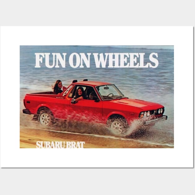 SUBARU BRAT- FUN ON WHEELS Wall Art by The Jung Ones